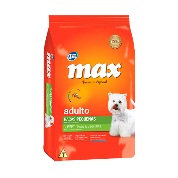 Max Premium Especial Adulto Razas Pequeñas Buffet, Pollo & Vegetales