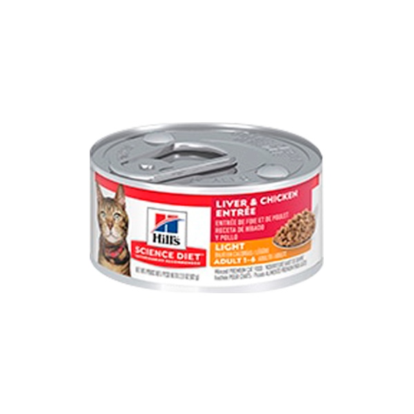 Hills Science Diet Adult Light Liver & Chicken Entrée Lata